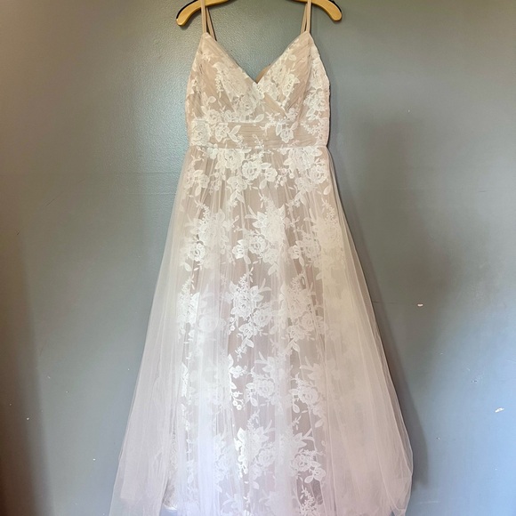 La Femme 27263  Elegant Cream Dress - Picture 2 of 11